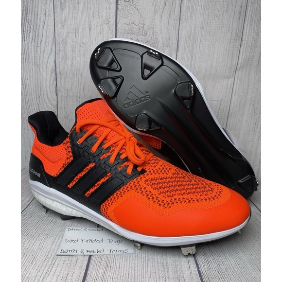 *NEW Men's 12 Adidas Ultraboost DNA 1.0 Dugout Talc Metal Baseball Cleats IH5210